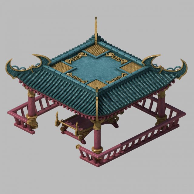 main city - casino square - house 2701 Model 3D .c4d .max .obj .3ds .fbx .stl .blend
