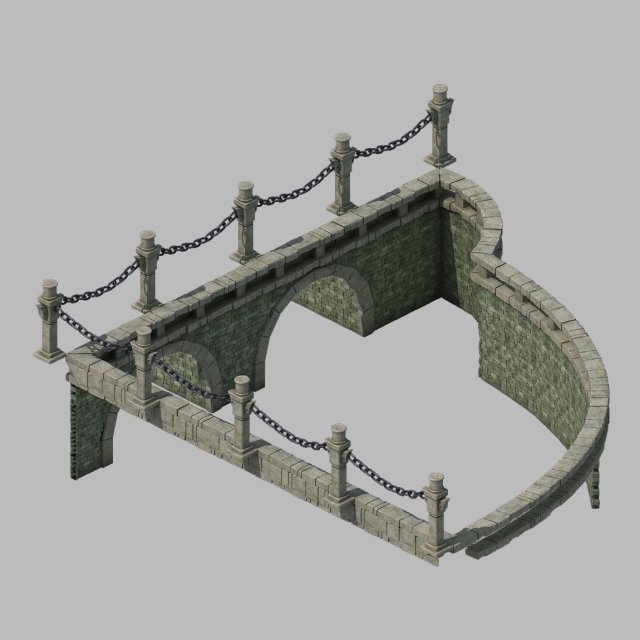 the main city - the river fence 2 3D मॉडल .c4d .max .obj .3ds .fbx .stl .blend 