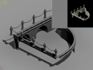 the main city - the river fence 2 3D Model