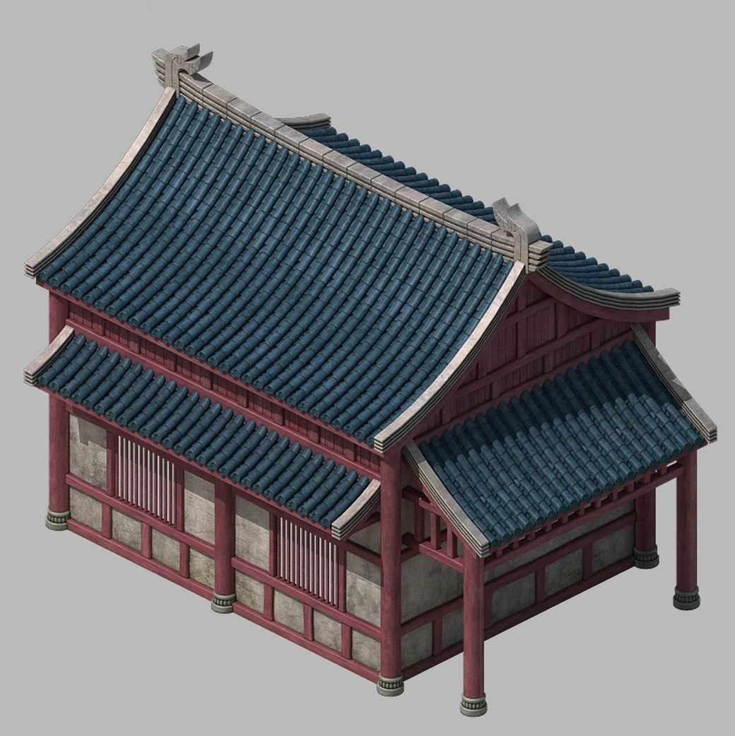 main city building - house 2701 3D Model .c4d .max .obj .3ds .fbx .stl .blend