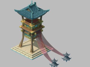 main city inn - tower 01 3D Model