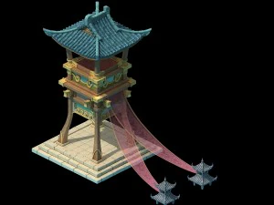 main city inn - tower 01 3D Model