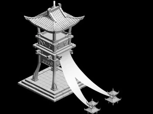 main city inn - tower 01 3D Model