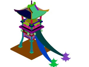 main city inn - tower 01 3D Model