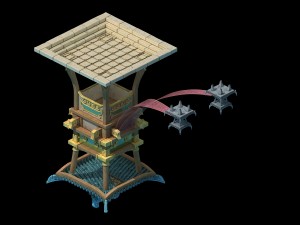 main city inn - tower 01 3Dモデル