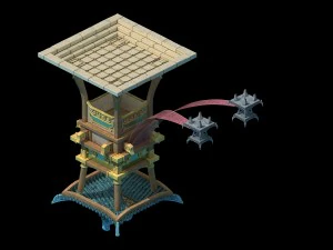 main city inn - tower 01 3D Model