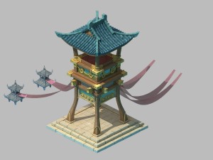 main city inn - tower 02 3D Model