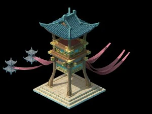 main city inn - tower 02 3D Model