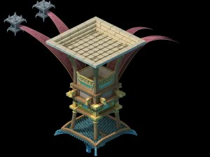 main city inn - tower 02 3D Model