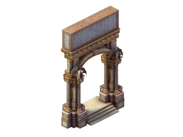 main city store - pillar 01 3D Модель .c4d .max .obj .3ds .fbx .stl .blend 
