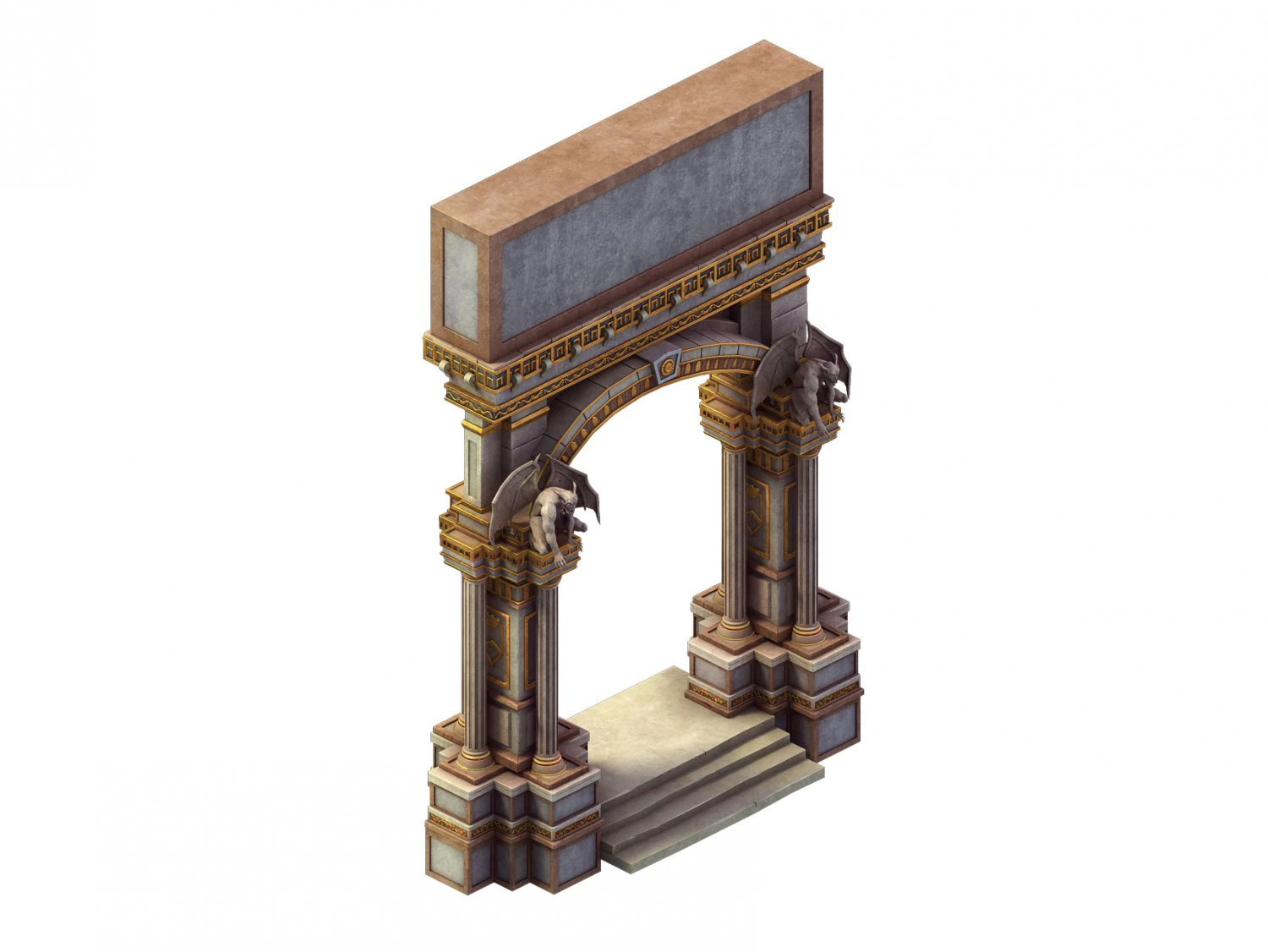main city store - pillar 01 3D Model .c4d .max .obj .3ds .fbx .stl .blend 