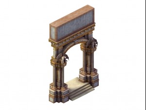 main city store - pillar 01 Modèle 3D