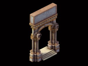 main city store - pillar 01 3D Модель