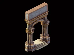 main city store - pillar 01 3D Model