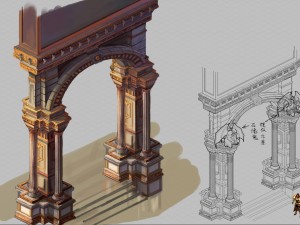 main city store - pillar 01 3D Модель