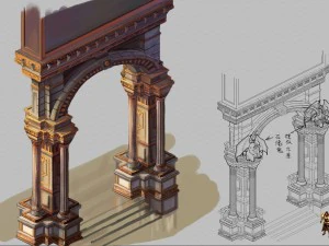 main city store - pillar 01 3D Model