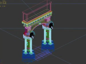 main city store - pillar 01 3D Model