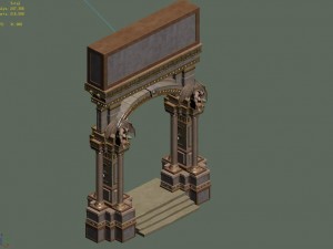 main city store - pillar 01 3D Модель