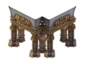 main city store - stone column 03 3D Model