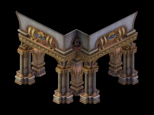 main city store - stone column 03 3D Модель