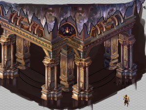 main city store - stone column 03 3D Модель