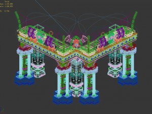 main city store - stone column 03 3D Модель