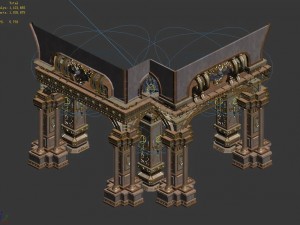 main city store - stone column 03 3D Модель