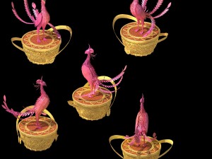 decorative animal - suzaku - phoenix Modelo 3D