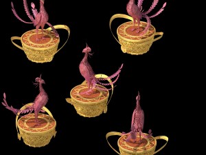 decorative animal - suzaku - phoenix Modelo 3D
