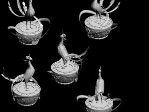 decorative animal - suzaku - phoenix Modelo 3D