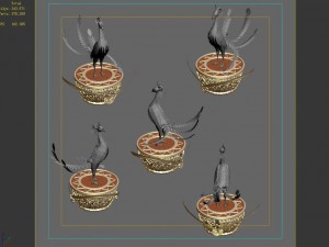 decorative animal - suzaku - phoenix Modelo 3D