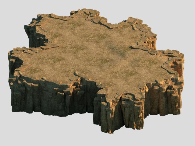 3d with the pixel - the cliff 02 Modèle 3D .c4d .max .obj .3ds .fbx .stl .blend 