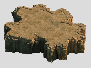 3d with the pixel - the cliff 02 3D मॉडल