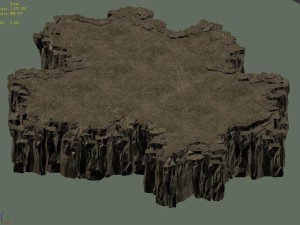3d with the pixel - the cliff 02 Modèle 3D