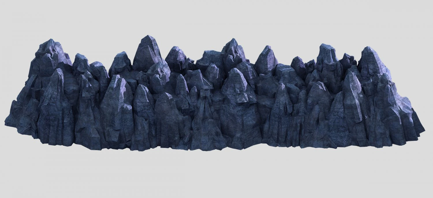 3d illustration - cliff stones 02 3D Model .c4d .max .obj .3ds .fbx .stl .blend 
