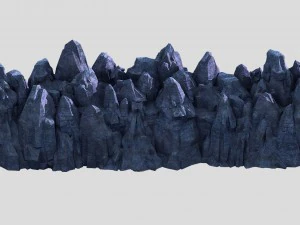 3d illustration - cliff stones 02 3D Model