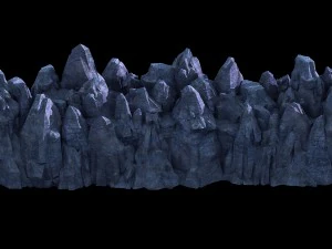 3d illustration - cliff stones 02 3D Model