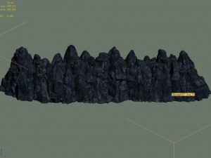 3d illustration - cliff stones 02 3D Model