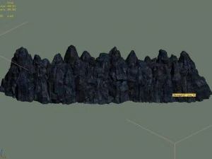 3d illustration - cliff stones 02 3D Model