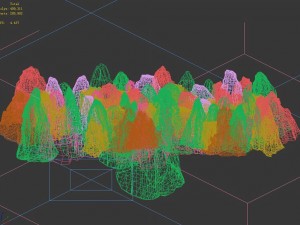 3d illustration - cliff stones 02 3D Model