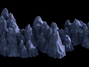 3d map with - stones 04 Modelo 3D