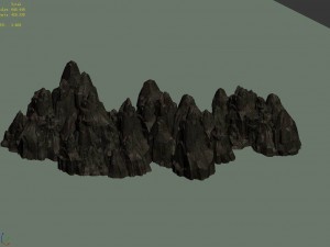 3d map with - stones 04 Modelo 3D