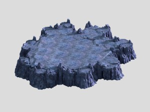 3d map with - stones 05 Model 3D