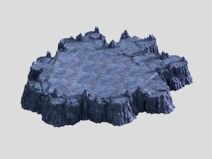3d map with - stones 05 3D Model