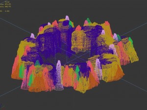 3d map with - stones 05 3D Model
