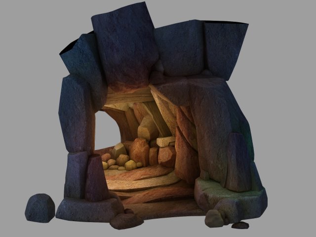 dwarven mine entrance 23 3D 모델 .c4d .max .obj .3ds .fbx .stl .blend 