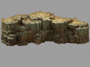 snow white - cliffs 02 3D 모델