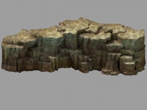 snow white - cliffs 02 Modelo 3D