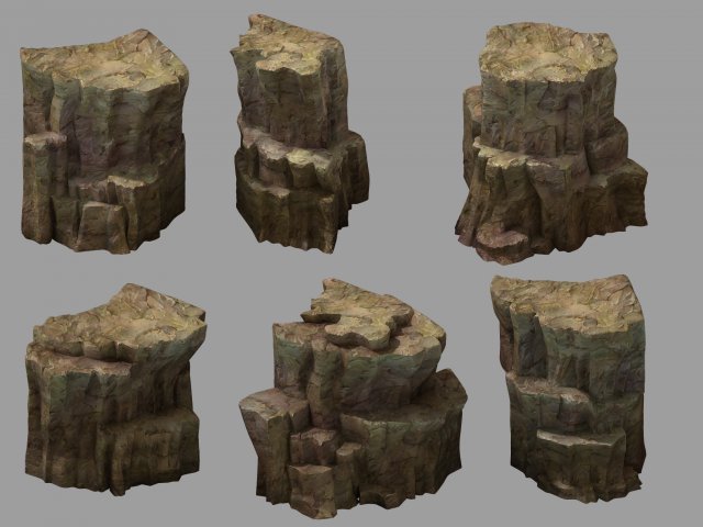 snow white - cliffs 03 3D मॉडल .c4d .max .obj .3ds .fbx .stl .blend 