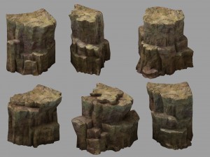 snow white - cliffs 03 3D Model